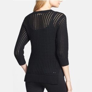 MICHAEL Michael Kors Mesh V-Neck Sweater | Size XS